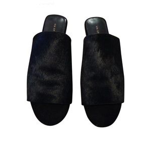 NWT VIA SPIGA Black Heather Sandals size 6